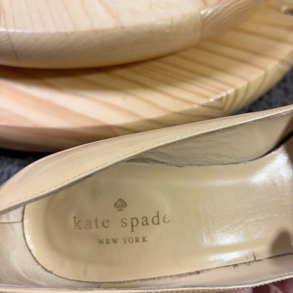 Kate Spade Shoes Karolina Nude Heels Womens Size 7 Pump Stiletto Made in Italy - Picture 8 of 9